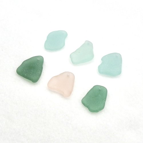 Large Sea Glass Pendants for Jewelry Wind Chimes or Keychains Beach Craft Supply