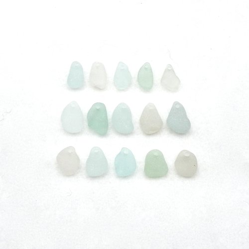 pastel sea glass beads