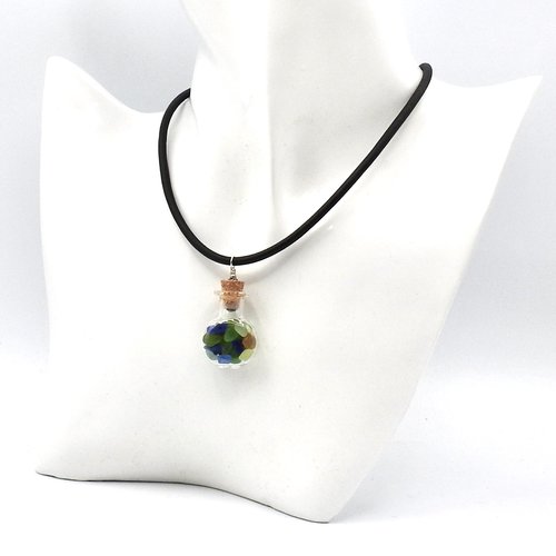 corked glass bottle pendant