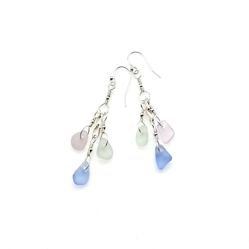 pastel tri charm dangles