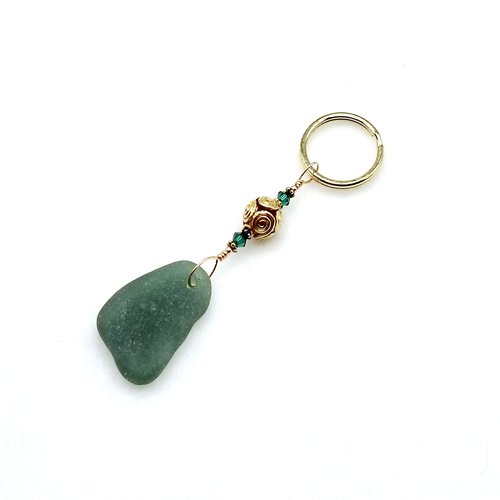 beach glass keyring for her