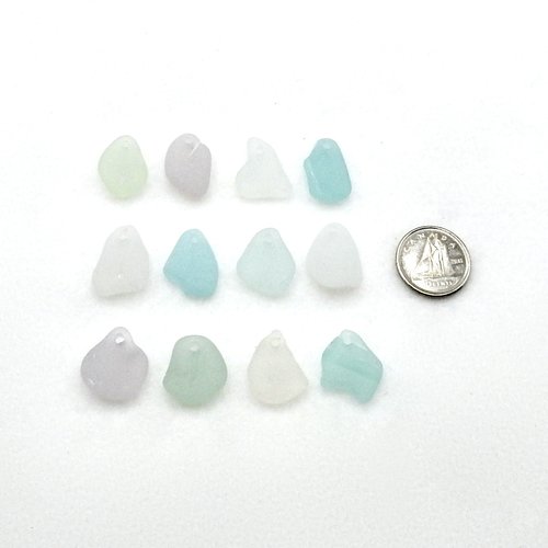top drilled beach glass charms