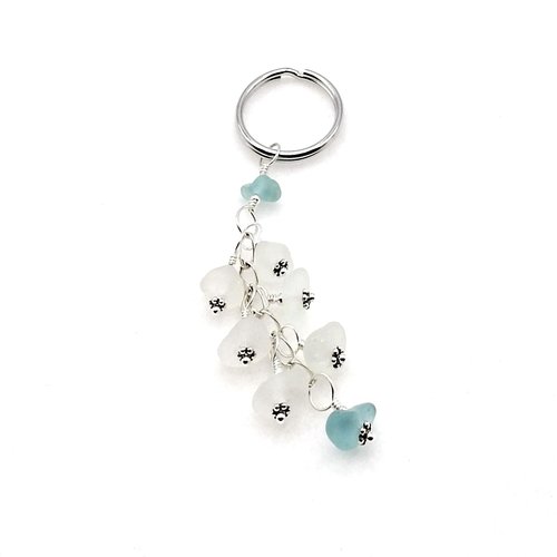beach glass keyring