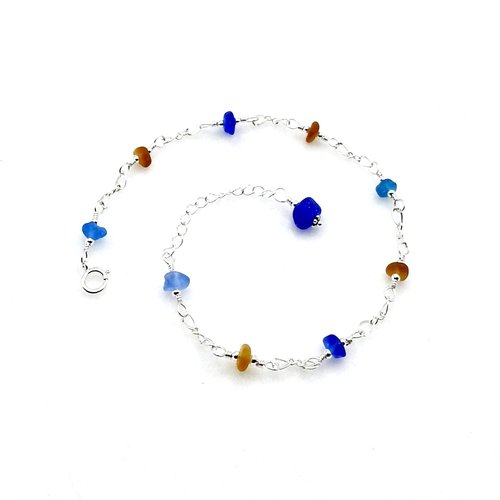 sea glass anklet bracelet