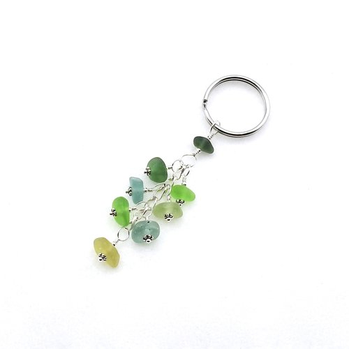 sea glass keychain