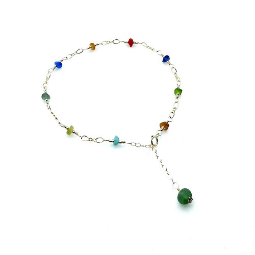 sea glass anklet for women