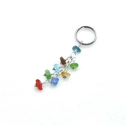 sea glass keychain for women