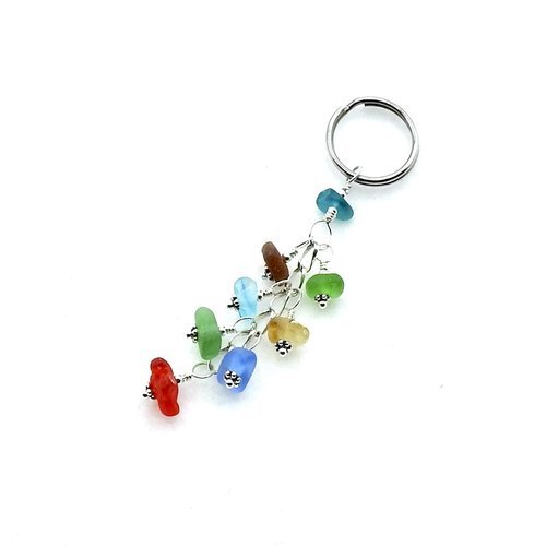 sea glass keychain