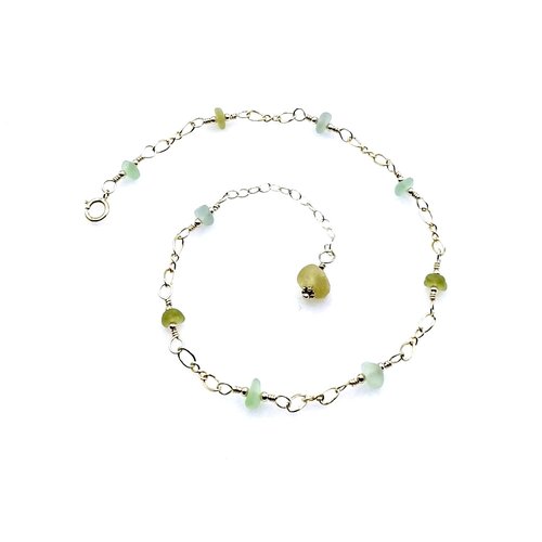 sea glass anklet for women