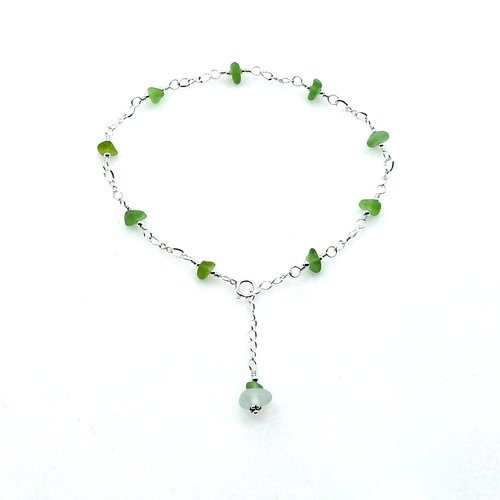 sea glass anklet for women
