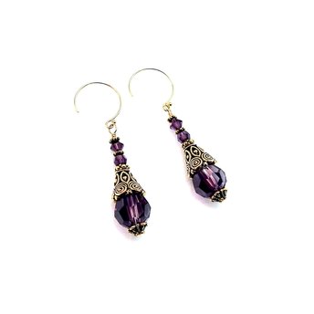purple earrings for women