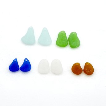 beach glass earring beads