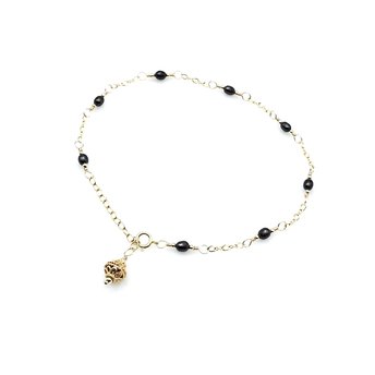 black anklet for women