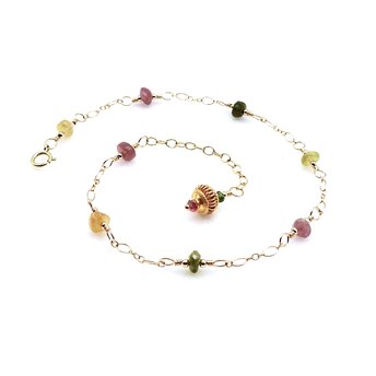 tourmaline gemstone anklet for women