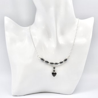 black heart necklace for women