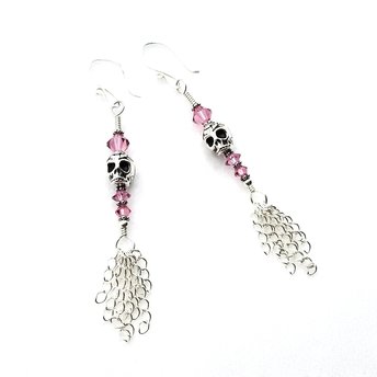 skull dangle earrings
