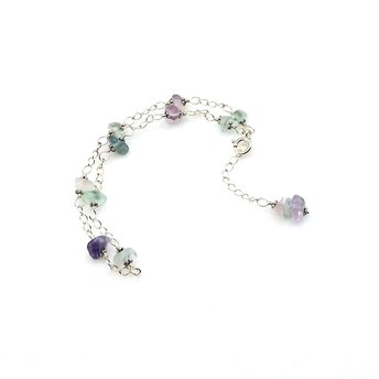 Fluorite gemstone anklet 
