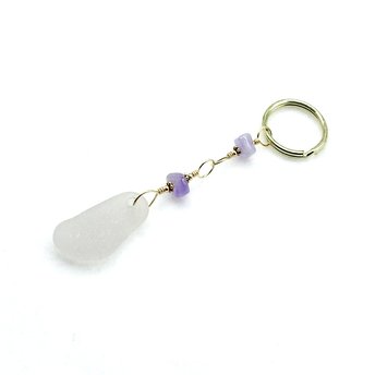 sea glass keychain for women