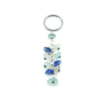 real sea glass keychain