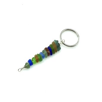 real sea glass keychain