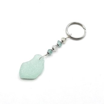 sea glass keychain