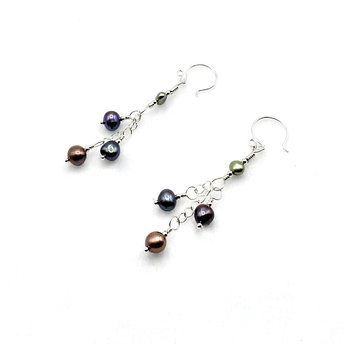 dangly freshwater pearl earrings
