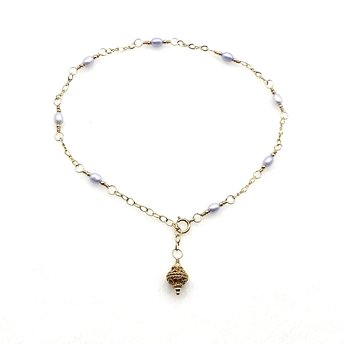 light pastel blue anklet for women