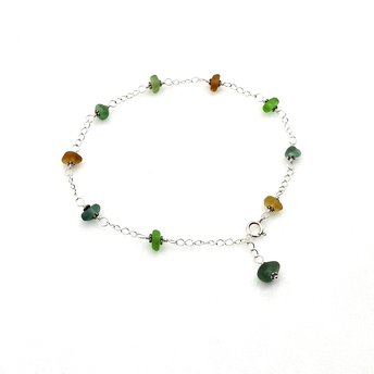 sea glass anklet