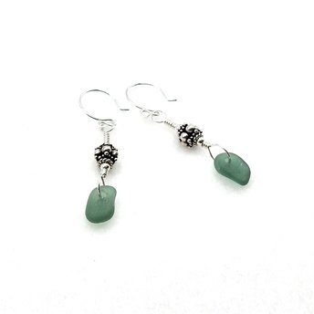 genuine sea glass earrings