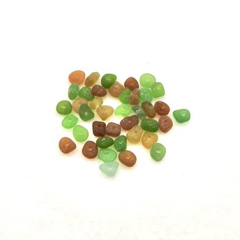Very Tiny Sea Glass Beads Center Hole Accent Spacers for Jewelry Making and Beach Crafts