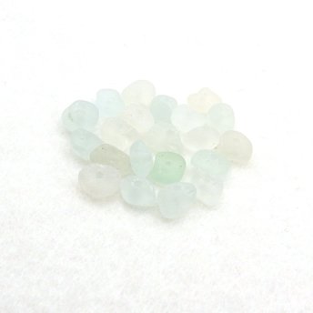 Light Pastel Center Drilled Sea Glass Beads from Nature Tiny Beach Jewelry Making Nautical Craft Supply 