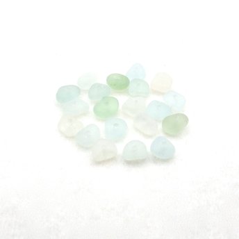 Real Sea Glass Beads Canada Light Pastel Color Center Drilled Tiny Nuggets for Jewelry Making