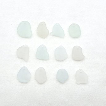 Beach Glass Pendants and Charms Top Drilled Sea Glass Beads for Jewelry Making