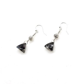 black crystal earrings for women