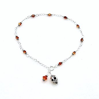 skull anklet for women