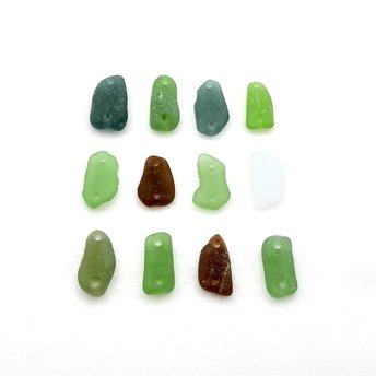 sea glass connector beads