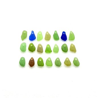 tiny sea glass charms