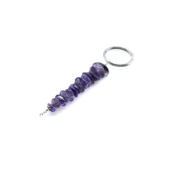 amethyst gemstone keychain