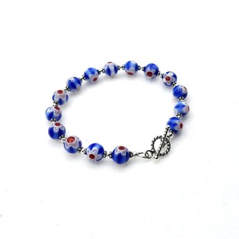 blue beaded bracelet for women