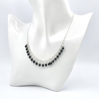 black hematite necklace for women