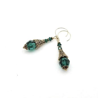 emerald green earrings for women