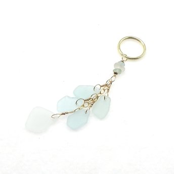 sea glass keychain for women
