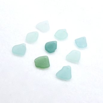 Drilled Sea Glass Charms for Jewelry Making Pastel Real Beach Glass Beads Unusual Craft Supply