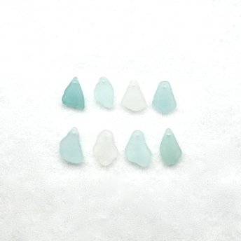 Drilled Sea Glass Charms for Jewelry Making Pastel Real Beach Glass Beads Unusual Craft Supply