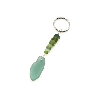 real sea glass keychain
