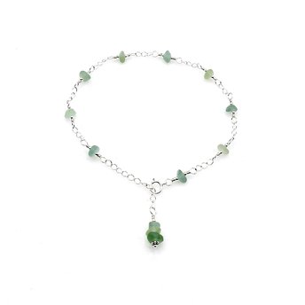 sea glass anklet for women