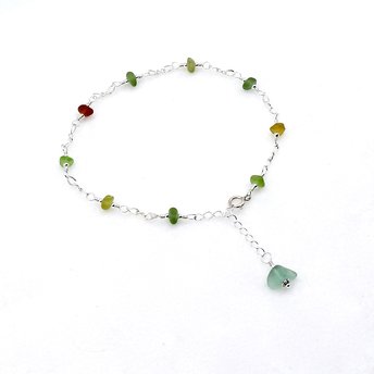 sea glass anklet for women