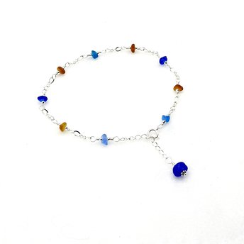 sea glass anklet
