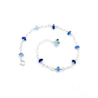 sea glass anklet for women