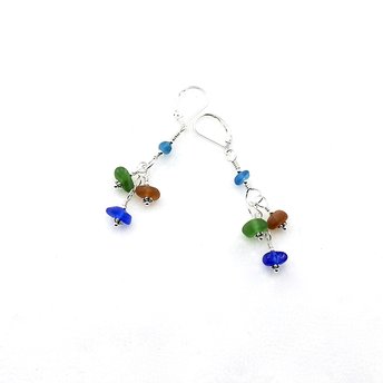 sea glass drop earrings